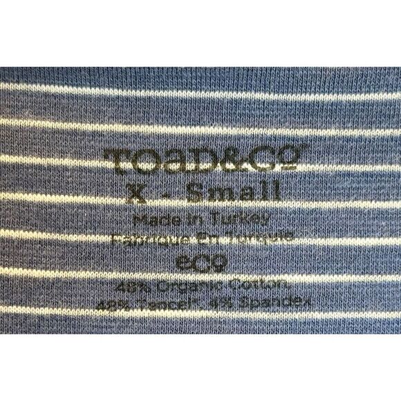 Toad&Co Rosemarie Samba V-Neck A-Line Striped Dress Women's XS - Picture 4 of 8